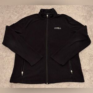 Memorial Hermann Port Authority Black Fleece Full Zip Up Jacket W/ Pockets Sz S